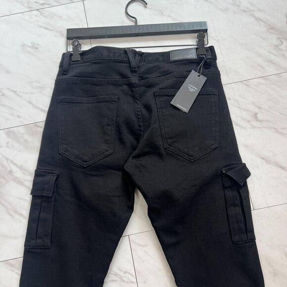 AKINGS Biker Stacked Jeans - Black (Size 38 and 40) - Picture 4 of 9